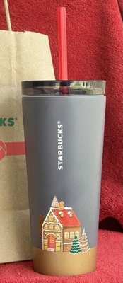 Vaso de pan de jengibre Starbucks 2025 acero inoxidable 16 oz NUEVO Foto 1 de 4