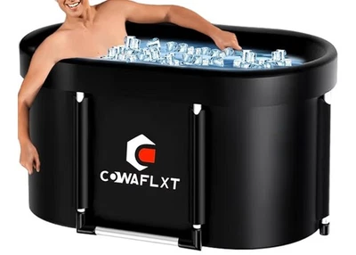 129 gallon athlete super large portable oval cold water ice bath bathtub - Image 1 of 4