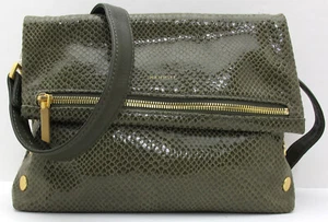 NEW HAMMITT VIP Medium Leather Crossbody Bag Bistro Green Snake Print/Brush Gold - Picture 1 of 8