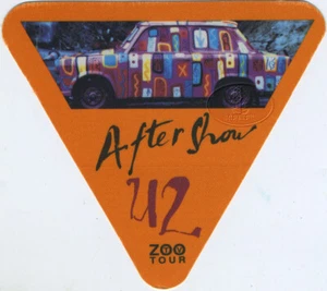 U2 1992 ZOO TV Tour pase entre bastidores ASO naranja - Imagen 1 de 1