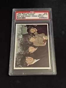 1964 Beatles Color #29 Paul, John, Young Boy and Ringo PSA 8 NM-MT - Picture 1 of 2