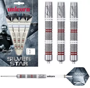 James Wade Silver Star Freccette a punta in acciaio al tungsteno 80% di unicorno - 22 24 26 o 28 g - Foto 1 di 1