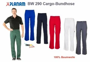Planam Arbeitshose Cargo-Bundhose BW 290 100% Baumwolle in verschiedenen Farben