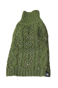 American Beagle Outfitters Forest Green Studded Turtleneck Dog Sweater, Size S - Picture 1 of 1