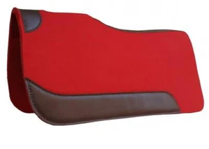 All Around western Saddle Pad is our Color Red material virgin wool - Picture 1 of 1