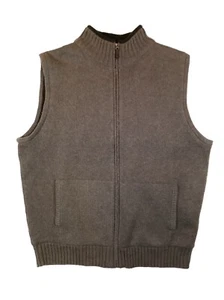 LL BEAN  Men's Vest Full Zip Sweater Medium Lambs Wool Hunting Vest  - Picture 1 of 6