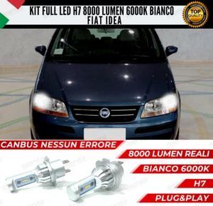 KIT FULL LED FIAT IDEA H7 ANABBAGLIANTI 6000K BIANCO 8000 LUMEN 100% CANBUS - Imagen 1 de 11