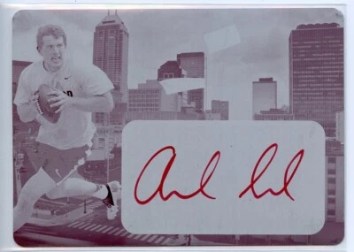 2012 Press Pass Sports Town ANDREW LUCK Magenta Printing Plate Auto RC - #1/1 - Image 1 of 2