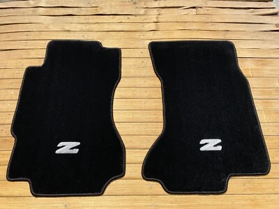 For Nissan Z32 300 ZX Fairlady Z Velour Carpet Floor Mats black Set 2Pcs 1990-96 - Image 1 of 2