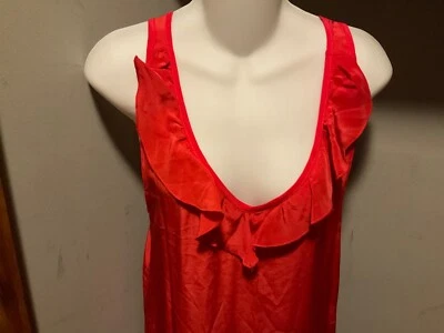 Vestido sem mangas Myne vermelho de seda tamanho 4 - Imagem 1 de 3