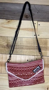 KAVU Satchel Crossbody Red Adjustable Shoulder Bag Purse Excellent Condition - Picture 1 of 7