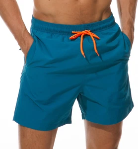 Pantaloncini corti acqua asciugatura rapida uomo spiaggia sport nuoto/shorts con tasca/colore blu/M. - Foto 1 di 12
