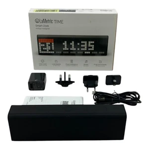 Wetterstation Smart LaMetric LM 37X8 WLAN Tischuhr Wecker Schwarz Alarmzeiten - Bild 1 von 10