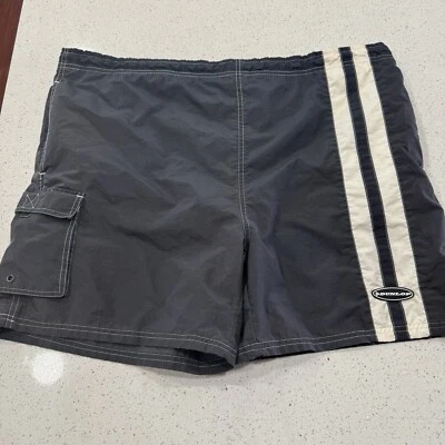 De Colección DUNLOP Bañador Años 90 Y2K Patinador Blanco Rayas Board Shorts Bolsillos c Foto 1 de 4