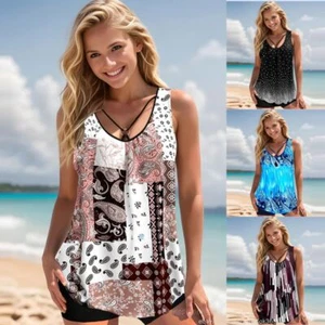 Nuevo Mujeres Tankini Traje de Baño Traje de Playa Push Up Traje de Baño Talla Grande - Imagen 1 de 25