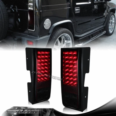 Luces traseras LED completas LED de parada de freno traseras para 03-09 Hummer H2 rojo/humo Foto 1 de 4
