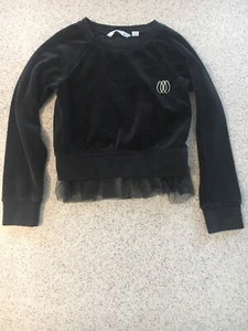 Sean John Girls Small Velour Black Sweater - Picture 1 of 3