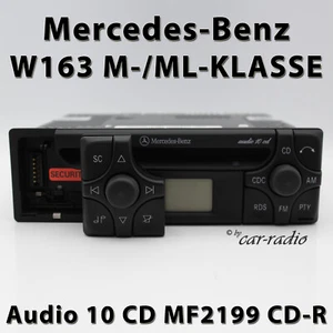 Genuine Mercedes W163 Radio Audio 10 CD MF2199 CD-R Car Stereo ML-Class RDS D2B - Picture 1 of 11