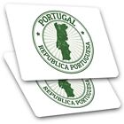 2 x Rectangle Stickers 10 cm - Republica Portuguesa Map Portugal #9293