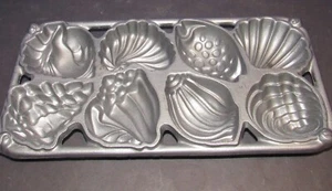 Vintage John Wright Gusseisen 1989 Muschel Backen Maisbrot Kuchenform Form USA - Bild 1 von 4