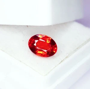 Natural Orange Sapphire 1.32 Ct Untreated Loose Certified Gemstone Oval Cut Gems - Picture 1 of 10
