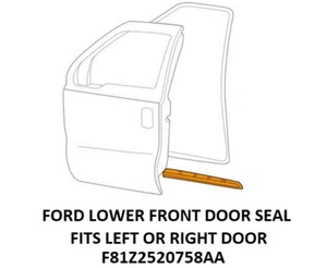 FORD EXCURSION 2000-2005 Pair Front Door-Lower Weatherstrip Seals F81Z2520758AA - Picture 1 of 1