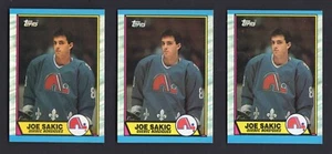 Joe Sakic Quebec Nordiques Topps 1989-90 Rookie Card #113 Lot of 3 NM-MT - Picture 1 of 8