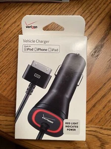 Verizon MFI Apple Certified 30-Pin 2.1 AMP Vehicle Car Charger for iPhone 3 4 4S - Picture 1 of 4