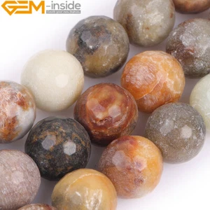 Cuentas de jade facetadas multi nefrita Huashow cuentas redondas naturales fabricación de joyas - Imagen 1 de 35