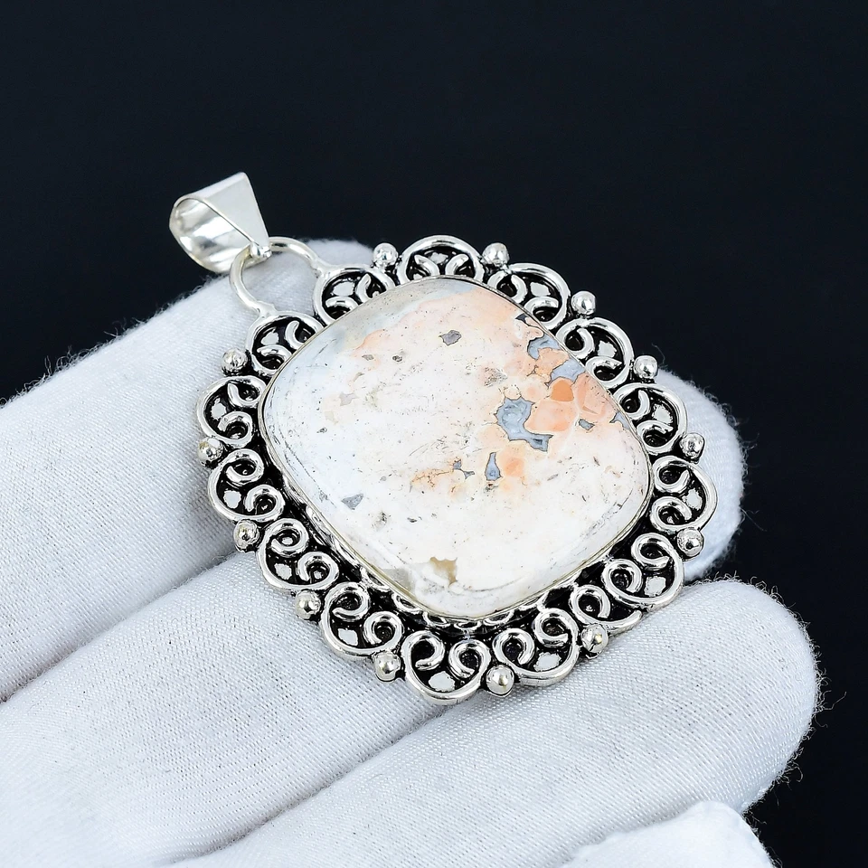 Colgante de joyería de plata de ley 925 hecho a mano con piedras preciosas de mookaita 2,17" Foto 1 de 1