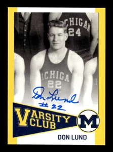 2004 TK Legacy Michigan Wolverines #VC9 Don Lund Varsity Club Autographs - Picture 1 of 2