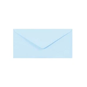110 x 220 Pale Blue DL Envelope | Gummed | 120gsm V-Flap Baby Blue Envelope - Picture 1 of 3