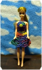 1 Handmade Crochet Doll Dress that Fit 6 Inch DAWN / NO DOLL OR SHOES - Picture 1 of 11