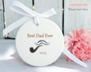 Adorno personalizado de papá - Mejor papá de todos los tiempos - Recuerdo 2025 - Regalo del día del padre - Imagen 1 de 3