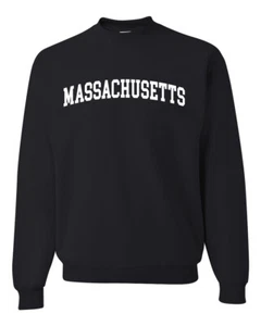 Sudadera Cuello Redondo Estilo Universitario del Estado de Massachusetts Moda Blanca - Imagen 1 de 11