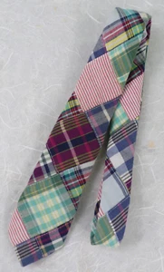 NWT J. CREW Crewcuts BOYS 100% COTTON PATCHWORK MADRAS 2.5" W x 44-1/2" L - Picture 1 of 2