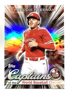 2023 Topps World Baseball Classic FREDDIE FREEMAN Canada “Captains” Insert #CC-2 - Picture 1 of 2