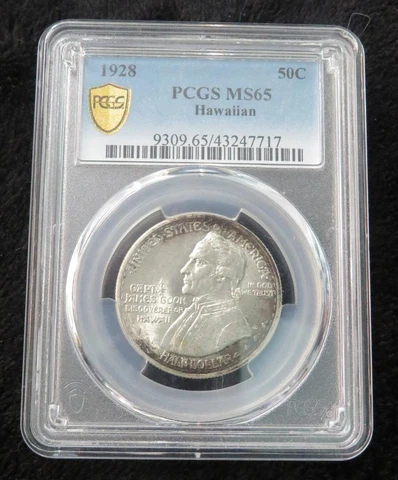 1928 Hawaiian Commemorative Silver Half Dollar * PCGS Graded MS65 Cover