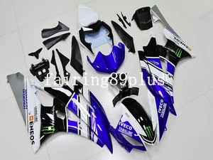 Blue Black White ABS Injection Bodywork Fairing Kit Fit for YZF 2006 2007 R6 N04 - Imagen 1 de 8