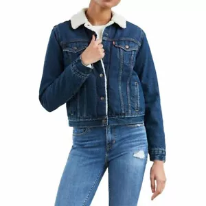 Levi's giacca da camionista sherpa originale donna taglia XS - Foto 1 di 11