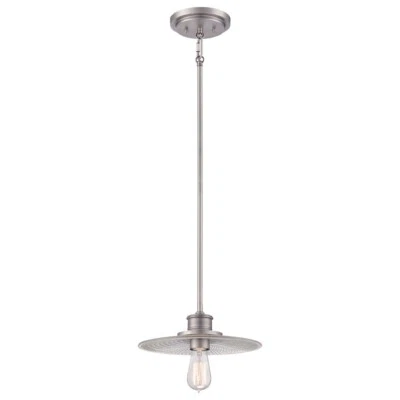 Lampada Sospensione Soffitto Luce a Nichel D 29,2cm Sala Pranzo 1 Fflammig - Immagine 1 di 4