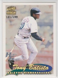 TONY BATISTA 1999 PACIFIC PARAMOUNT HOLO-GOLD #121/199 DIAMONDBACKS 