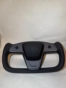 2021-2023 Tesla Model S X Yoke Steering Wheel Factory OEM 1622612-00-F - Picture 1 of 3