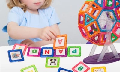 66 PCS Magnetic Building Blocks, Magnetic Tiles for Kids Toys Magnet Toys Set 3D - Image 1 of 4