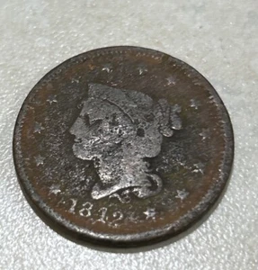 Cabello trenzado “corroído” 1842 ANTIGUO centavo grande detalles decentes gran relleno bajo envío y devolución - Imagen 1 de 7