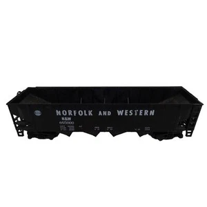 ROCO HO Scale Norfolk and Western N&W 665000 4-Bay Quad Hopper Black Train - Picture 1 of 19