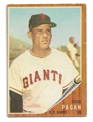 1962 Topps #565 Jose Pagan, San Francisco Giants - Image 1 of 3