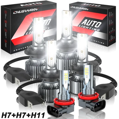 Para For BMW 335d 2009-2011 Faros LED Hi/Low + Kit de luces antiniebla - Image 1 of 4