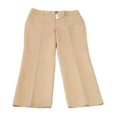 Pantalón Talbots Talla Grande The Newport Para Mujer 18 Curvilíneo Bronceado En la Cintura Pantalón Pierna Nuevo Con Etiquetas Foto 1 de 4