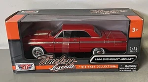 Chevrolet Impala 1964 techo rígido - rojo diecast modelo 1:24 - Motormax 73259RD-TS - Imagen 1 de 6